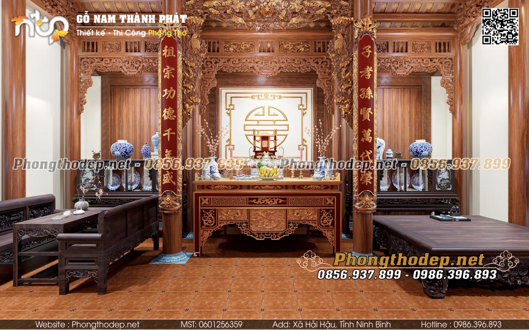  Bô trí nội thất nhà thờ họ 3 gian